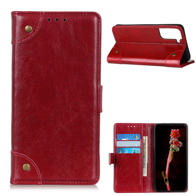 เคส Samsung Galaxy S21 #เคสฝาพับแบบกระเป๋าสตางค์ Nappa Texture Wallet Stand Leather