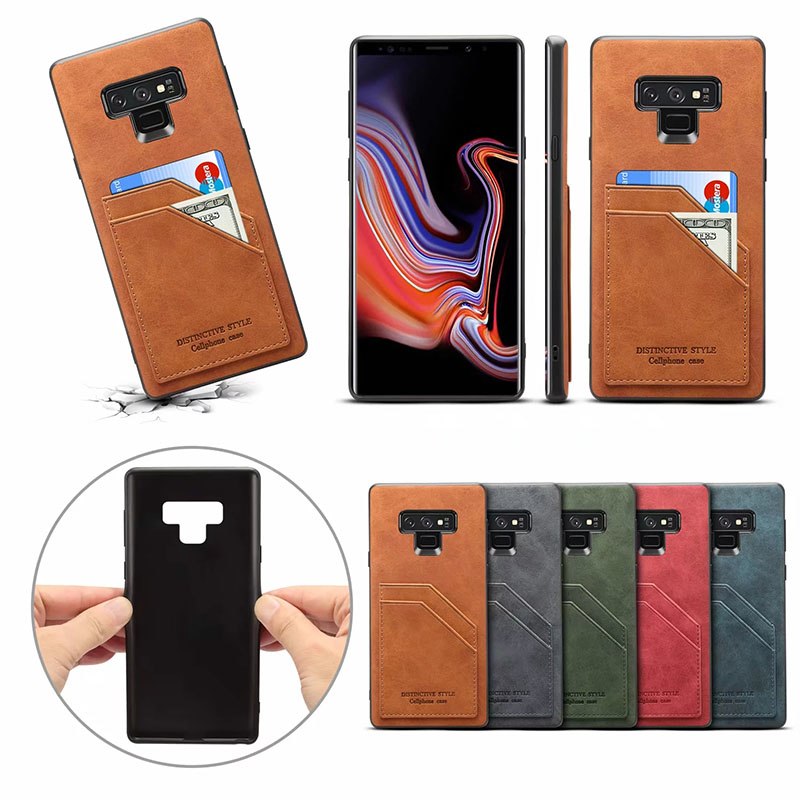 Case Samsung Galaxy Note 9 N960 #เคสฝาหลัง TPU เคลือบหนัง PU Retro Style