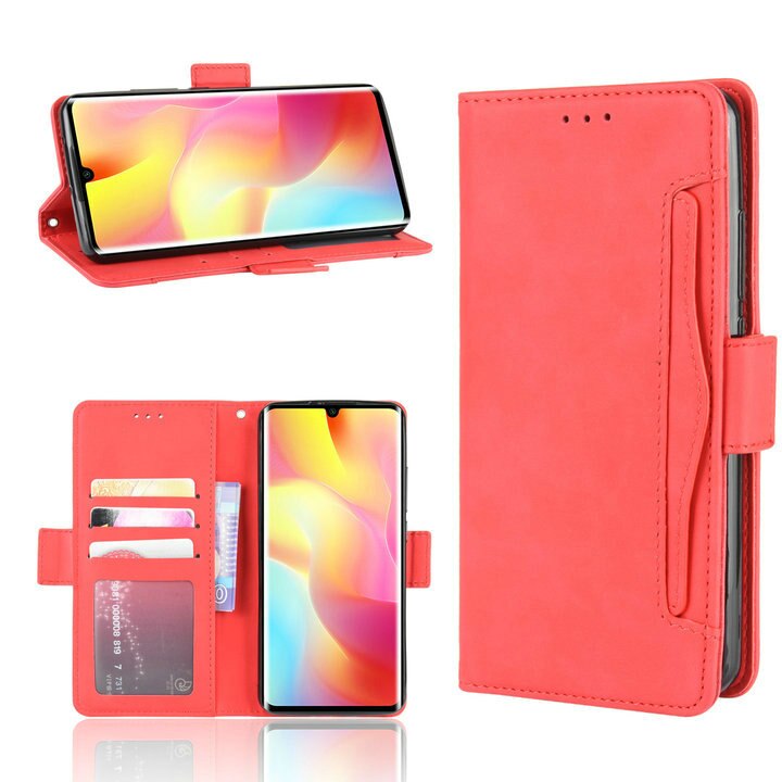 Case Xiaomi Mi Note 10 Lite #เคสฝาพับหนัง PU มีที่เสียบการ์ดหลายช่อง Multiple Card Slots PU Leather Cover