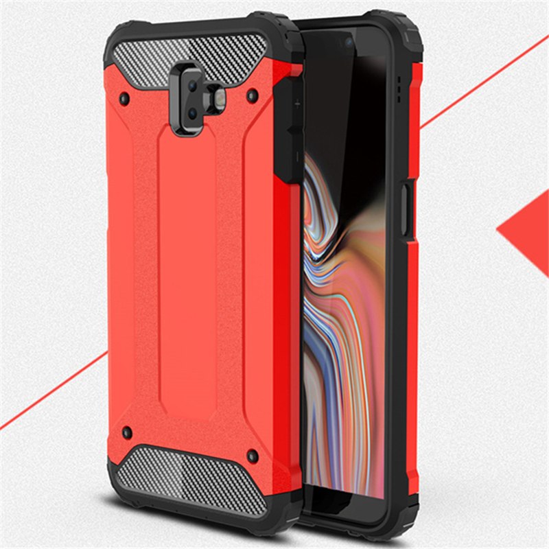 เคส Samsung Galaxy J6+ #เคสฝาหลังเกราะป้องกัน ไฮบริด พลาสติก+TPU