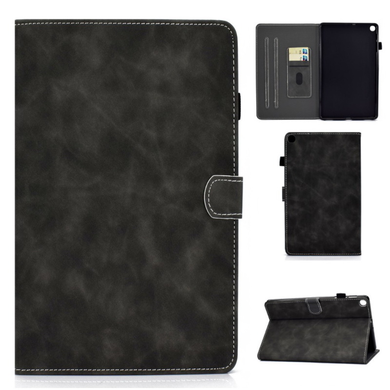 เคส Samsung Galaxy Tab A7 Lite 8.7" (T220,T225) #เคสฝาพับหนัง PU มีช่องใส่บัตร Business Style Leather Case with Card Storage