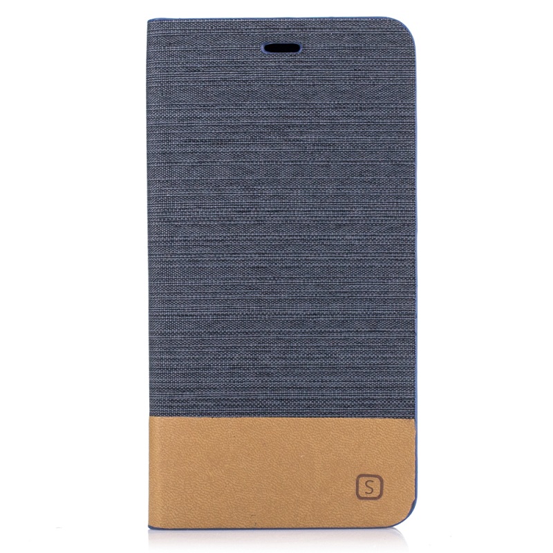 Case Asus Zenfone 3 MAX ZC520TL เคสหนังฝาพับ Bi-color Canvas Flip Leather Card Holder Case