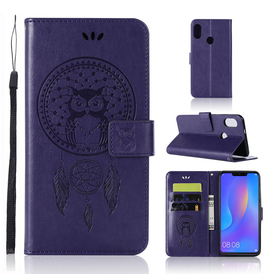 Case Huawei nova 3i #เคสฝาพับแบบกระเป๋าสตางค์ฝาพับหนัง PU ลายนกฮูก Dream Catcher Owl
