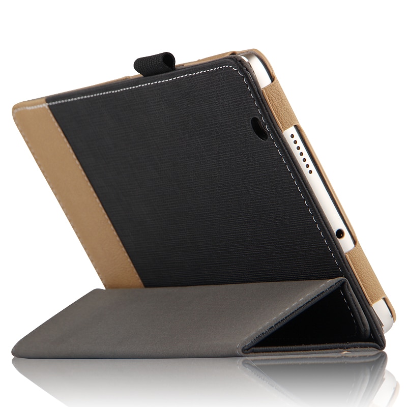 เคส Huawei MediaPad M3 8.4 นิ้ว #เคสฝาพับหนัง PU แบบ 3 พับสมาร์ท 2 สี Bi-color Smart Stripe Leather Wallet