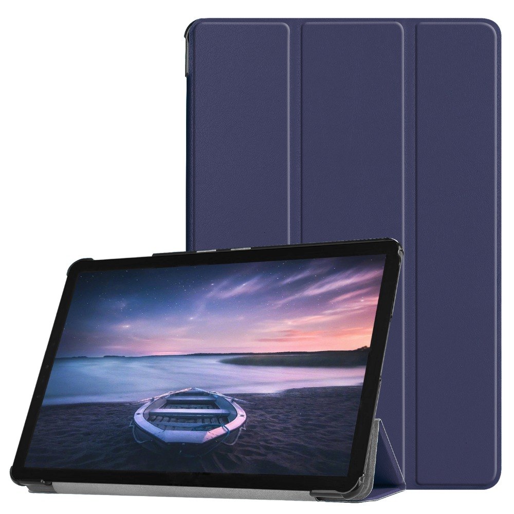 เคส Samsung Galaxy Tab S4 10.5 T830 T835 T837 #เคสฝาพับแบบ 3 พับ Tri-fold PU Leather Auto-wake / Sleep Stand Smart Tablet