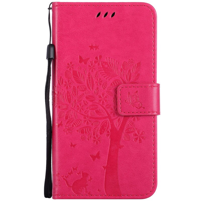 เคส OPPO Reno 3 Pro 4G 6.4 นิ้ว #เคสฝาพับหนัง PU พิมพ์ลาย Imprint Cat and Tree Pattern Leather Protection Cover