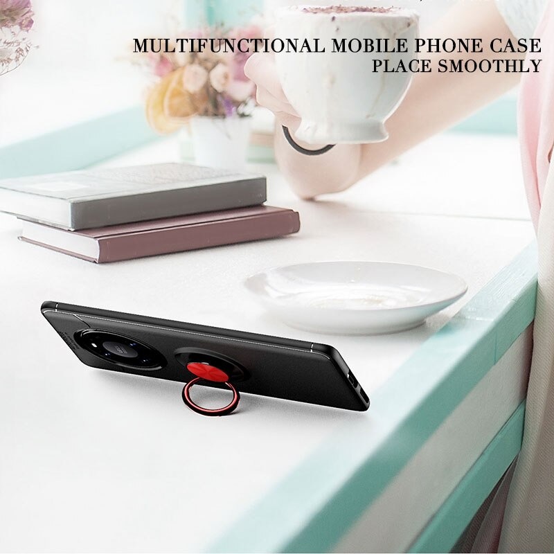 เคส Huawei Mate 40 Pro #เคสฝาหลัง TPU นิ่มมีแหวนสวมนิ้ว Finger Ring Kickstand