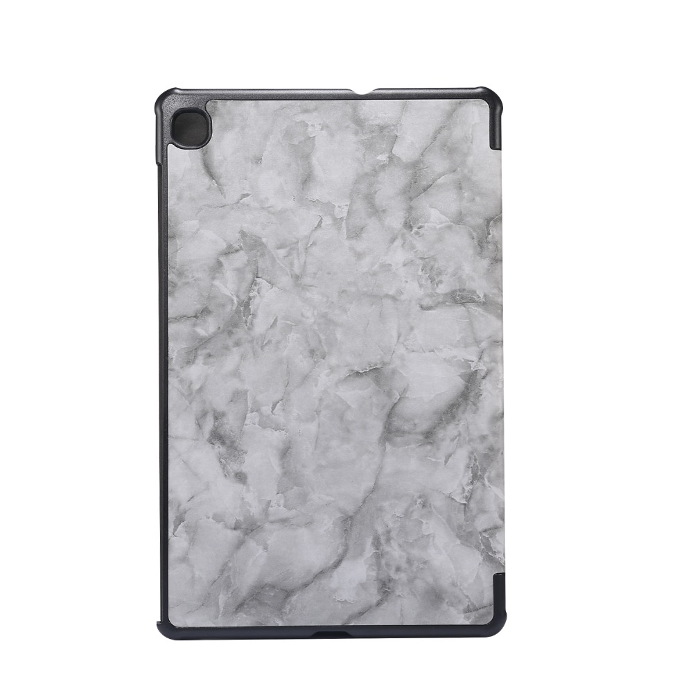 เคส Samsung Galaxy Tab S6 Lite 10.4 SM-P610 SM-P615 SM-P617 #เคสฝาพับปกสามพับลายเนื้อหินอ่อน Marble Texture Tri-fold PU Leather + PC Stand Tablet Shell