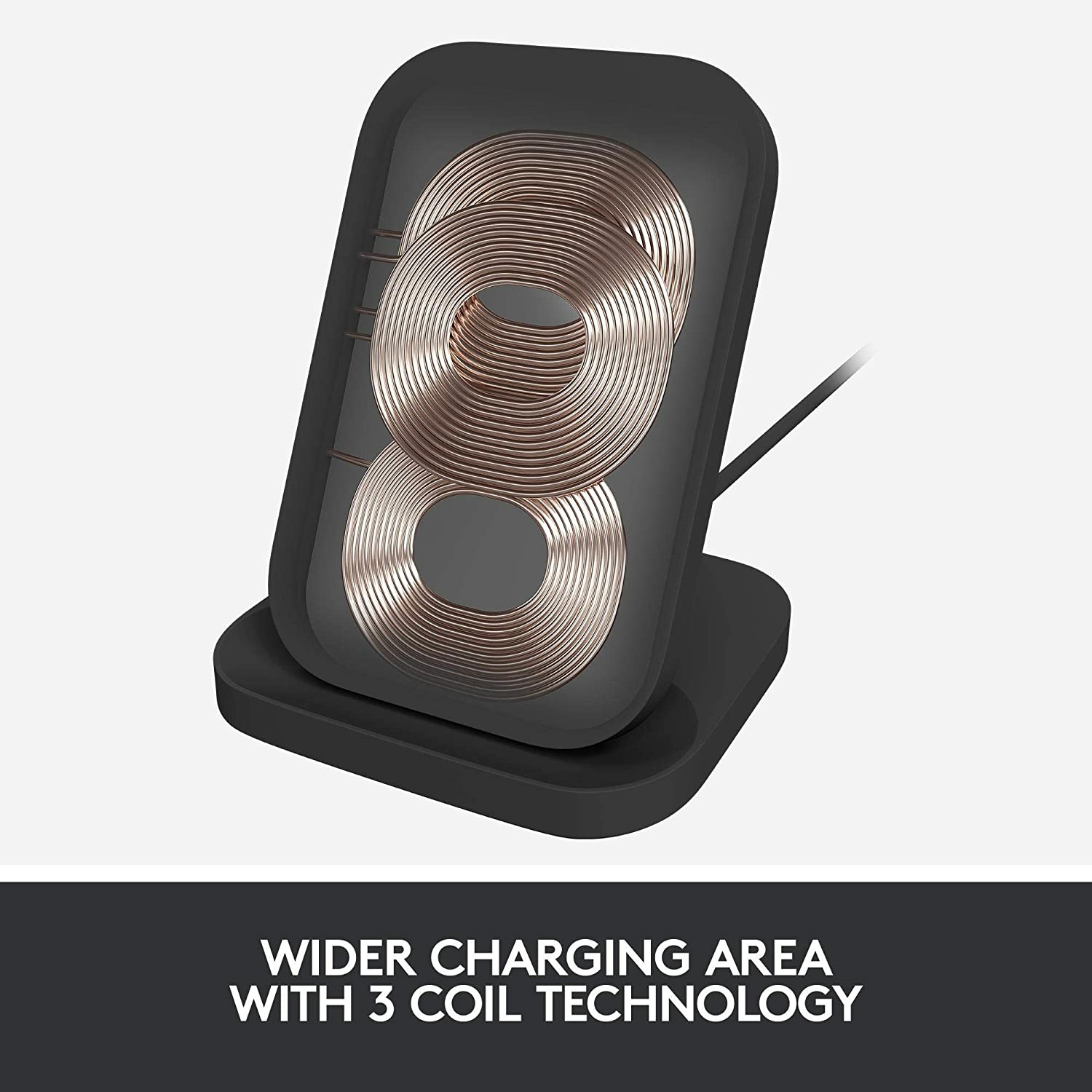 Logitech® Powered 10W Wireless Charging Stand For Phones and AirPods โลจิเทค แท่นชาร์จไร้สาย รองรับอุปกรณ์มาตรฐาน Qi