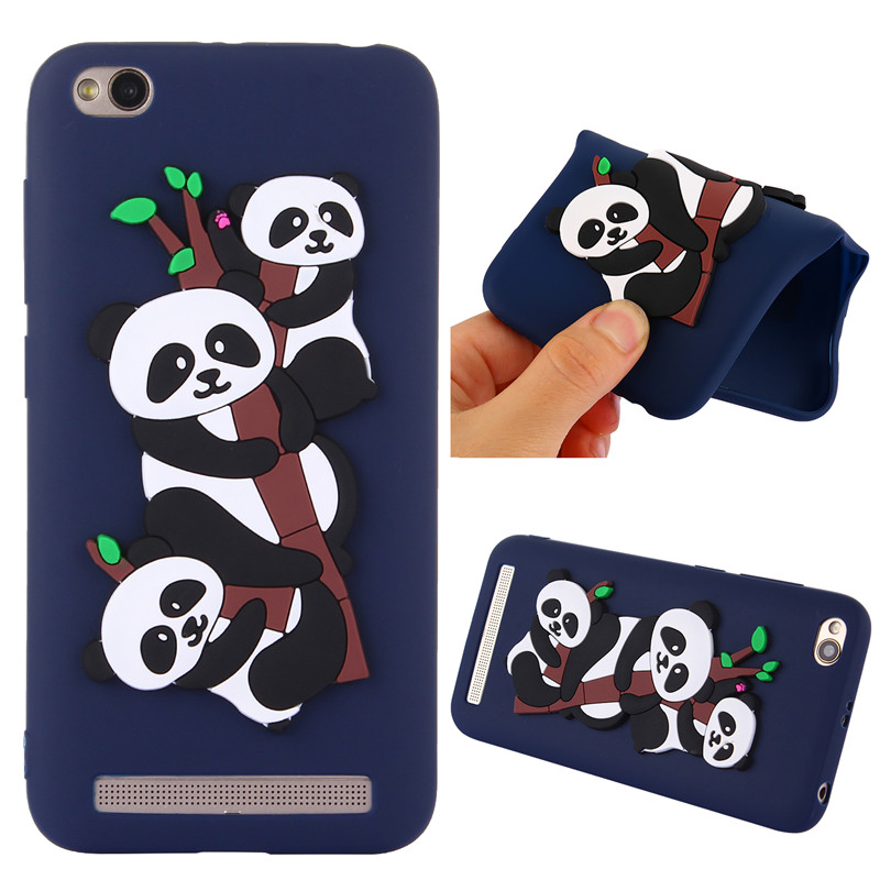 เคส Xiaomi Redmi 5A #เคสฝาหลังนิ่มลายหมีแพนด้า 3D น่ารักๆ Bamboo TPU Gel