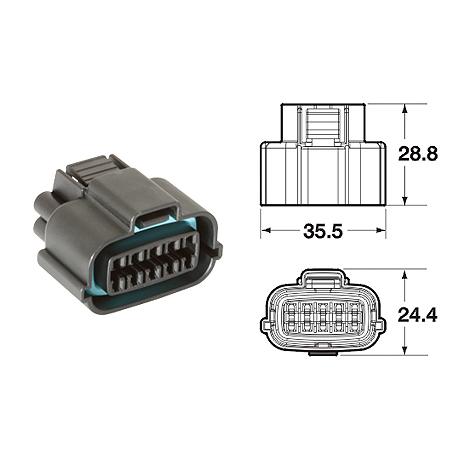 ปลั๊กต่อสายไฟในรถยนต์,AUTOMOTIVE CONNECTORS KST,050 RS DEW SERIES SEALED 1.25sqmm