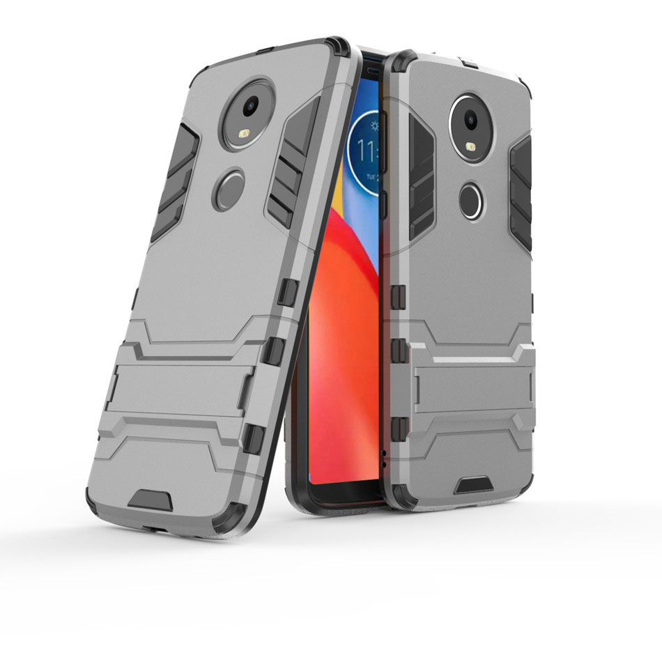 เคส Moto E5 Plus #เคสฝาหลังพลาสติก ไฮบริด TPU + Kickstand