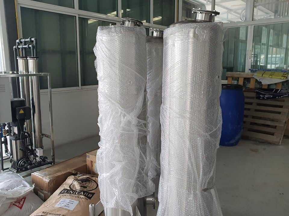 ถังกรองสแตนเลส24นิ้วสำหรับกรองน้ำประปาหรือบาดาล