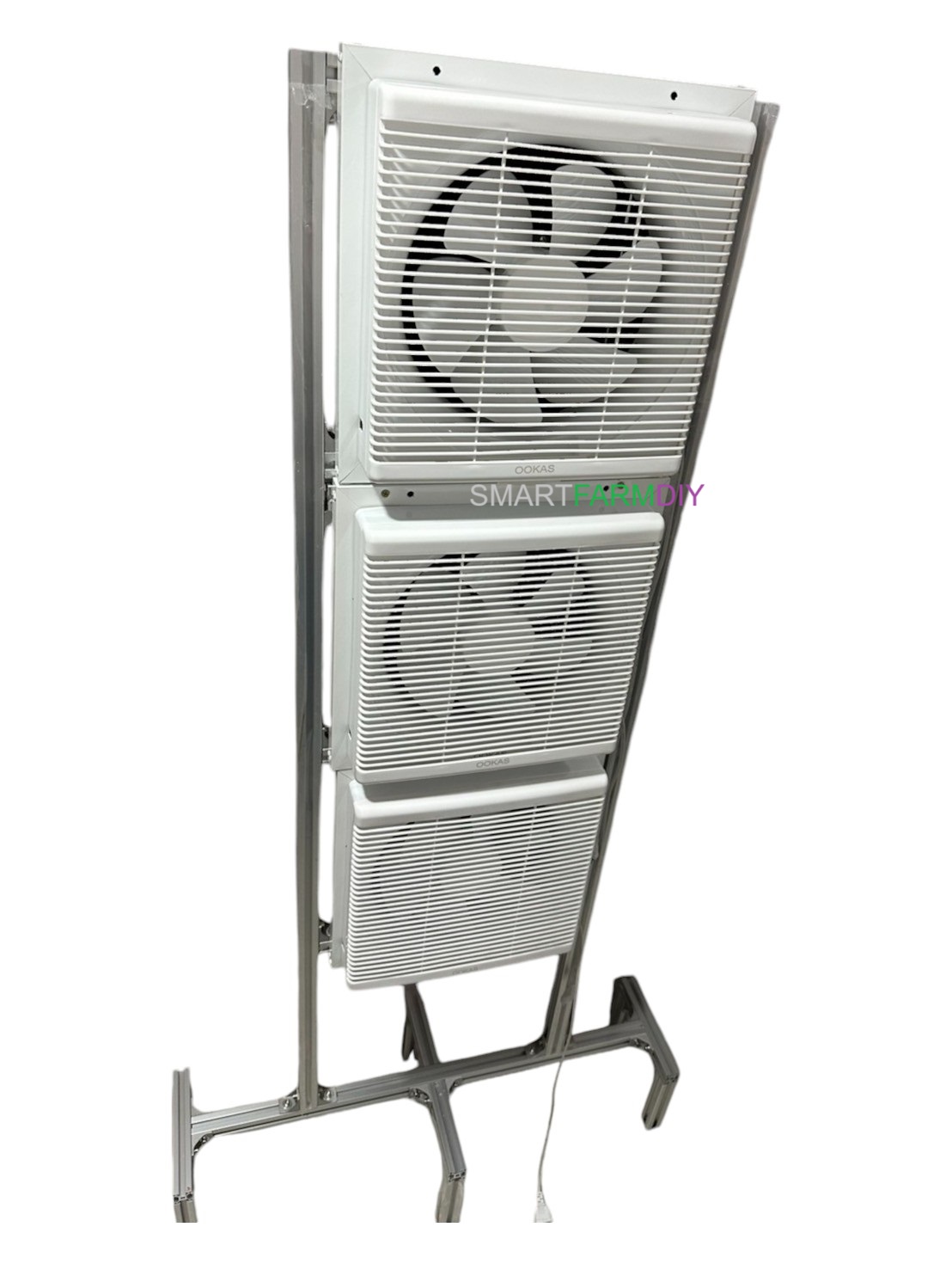 Tower Fan ชุดพัดลมระบายอากาศ 12 นิ้ว 3 ชุดแยกทำงาน พร้อมซัพพอทอลูมิเนียมโปรไฟล์