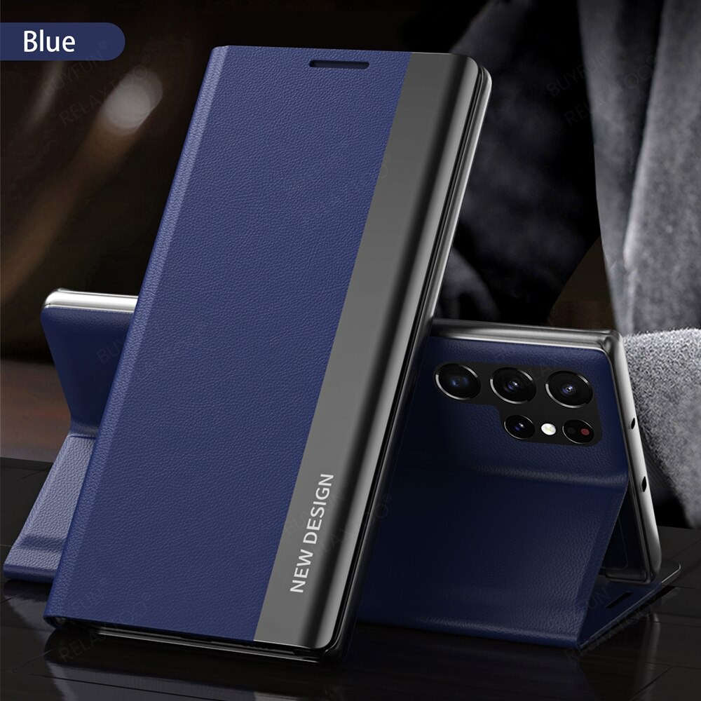 เคส Xiaomi 13T / 13T Pro #เคสฝาพับผิวเคลือบหนัง PU ปิดแม่เหล็ก Bracket Flip Cover Leather Magnetic (สินค้าตัวอย่างสินค้าจริงตรงตามรุ่น)