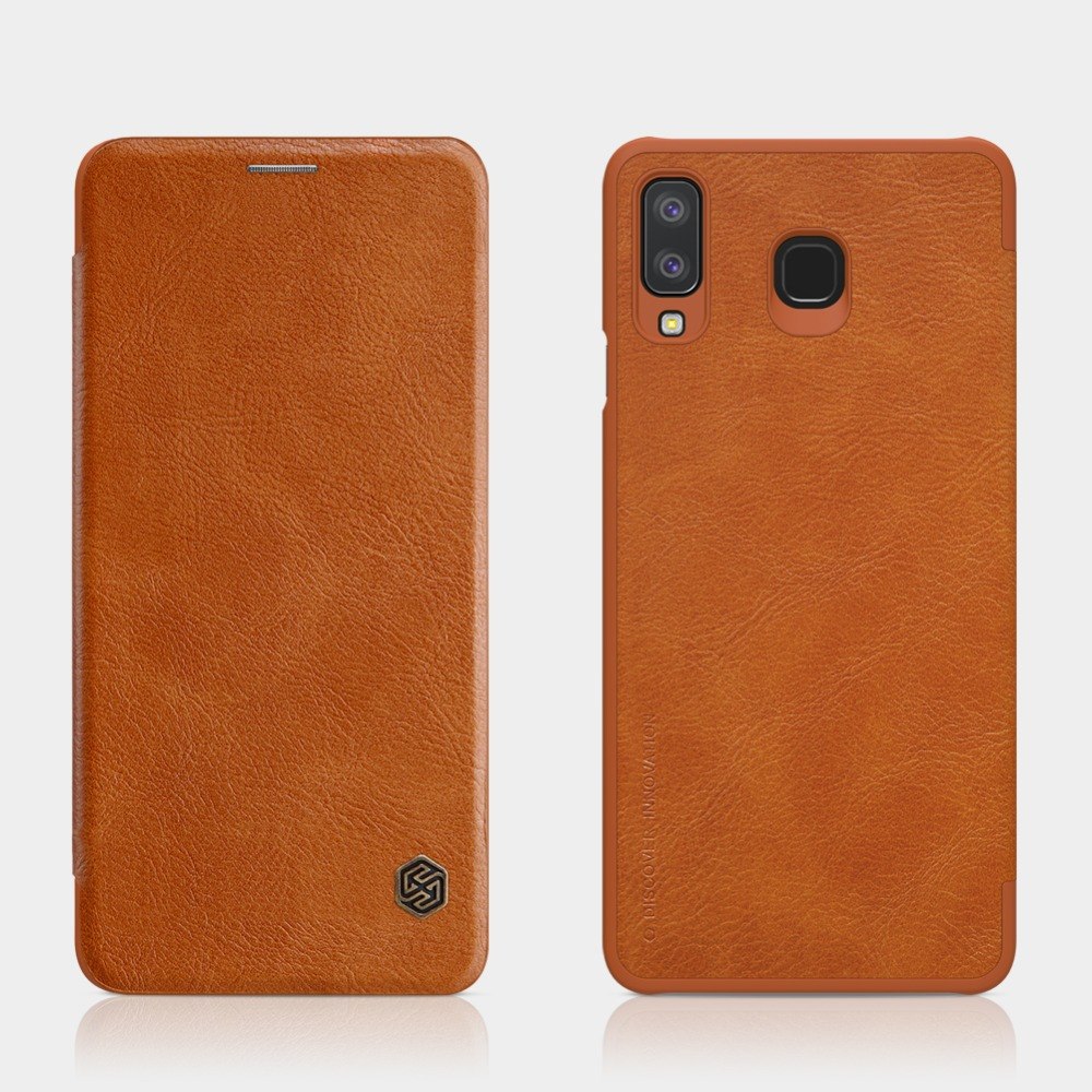 Case Samsung Galaxy A8 Star #เคสฝาพับ NILLKIN แท้รุ่น Qin Series Card Slot คุณภาพดีราคาถูก