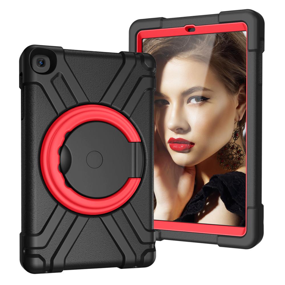 Case Samsung Galaxy Tab A 10.1 (2019) SM-T510 SM-T515 #เคสฝาหลังมีขาตั้ง PC + ซิลิโคน หมุนได้ 360 °
