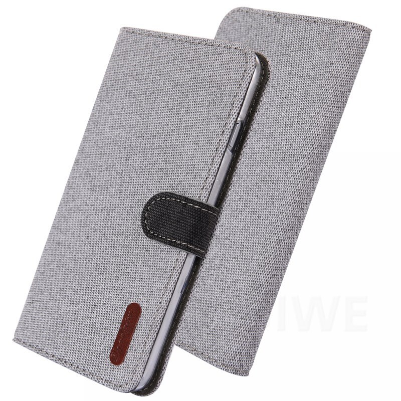 Case Xiaomi Mi A1 #เคสฝาพับหนัง PU เคลือบผิวผ้า Linen Fabric PU Leather Card Storage Phone Case