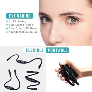 Vekkia® Rechargeable 2 LED Neck Book Light ไฟ LED แบบคล้องคอ แบบชาร์จได้ ใส่วิ่งได้ ไฟฉาย ไฟอ่านหนังสือ