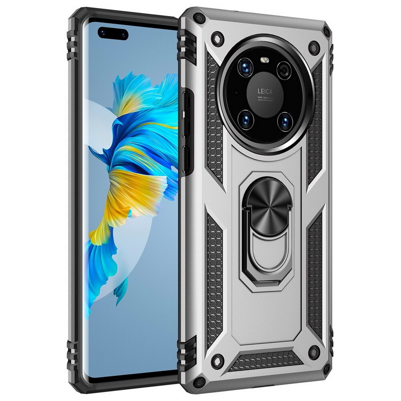 Case Huawei Mate 40 Pro #เคสฝาหลัง Hybrid TPU+PC มีแหวนสวมนิ้ว