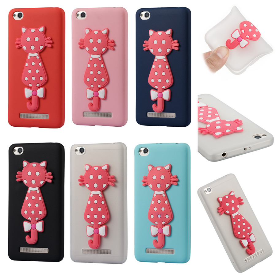เคส Xiaomi Redmi 5A #เคสฝาหลัง TPU นิ่มรูปแมว 3D น่ารัก