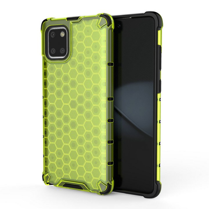 เคส Samsung Galaxy Note 10 Lite #เคสฝาหลังกันกระแทก Honeycomb Shock Absorber TPU + PC + Silicone Hybrid