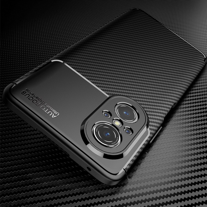Case Huawei Nova 9 SE #เคสฝาหลังนิ่ม Carbon Fiber Anti-drop TPU Protection