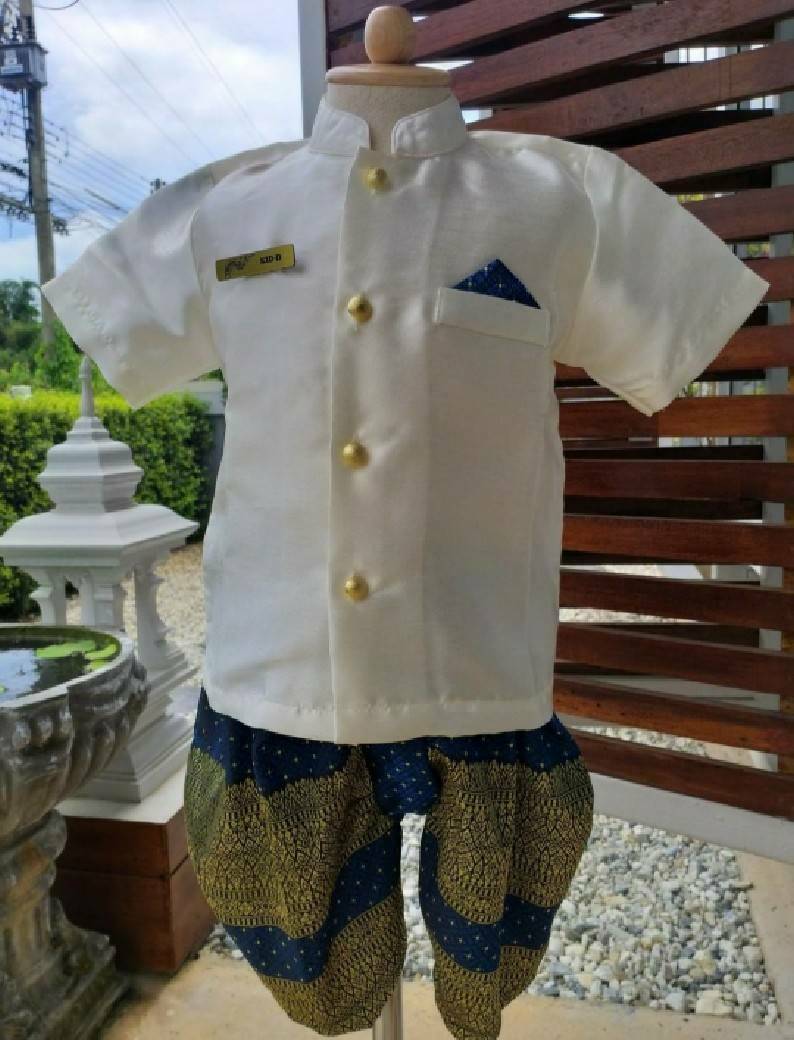 ชุดไทยเด็กชายหญิง เสื้อกับโจง