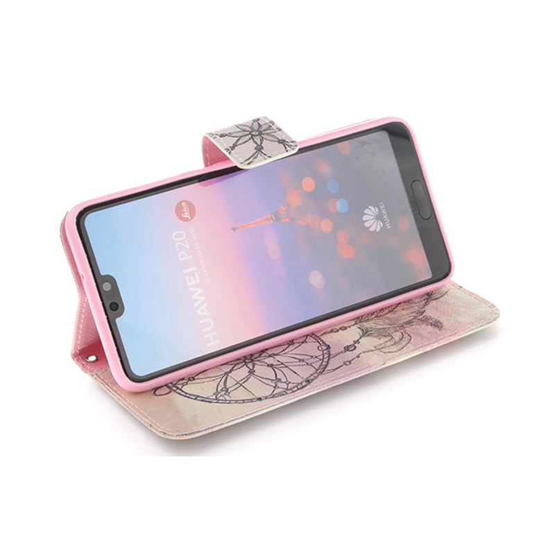 Case Huawei P20 #เคสฝาพับรูปแบบกระเป๋าสตางค์หนัง PU พิมพ์ลายคุณภาพดีราคาถูก