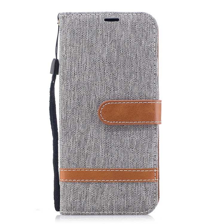 Case Samsung Galaxy A8+ (2018) #เคสฝาพับหนัง PU พร้อมสายคล้องมือ
