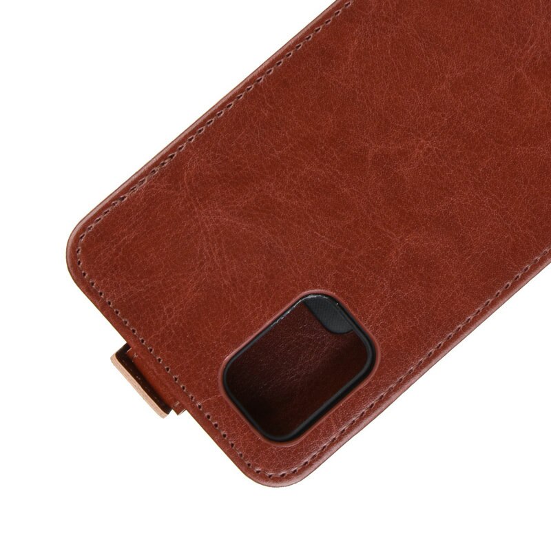 Case Samsung Galaxy A51 #เคสฝาพับหนัง PU Crazy Horse แนวตั้ง พร้อมช่องเสียบการ์ด