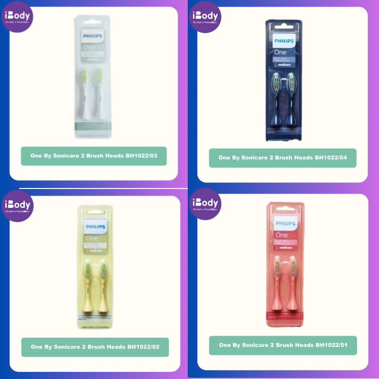 PHILIPS® One By Sonicare 2 Brush Heads ฟิลิปส์ หัวแปรงสีฟันไฟฟ้า 2 ชิ้น