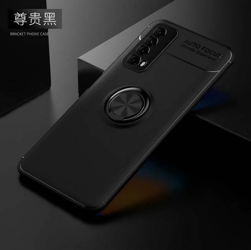 เคส Huawei Y7a #เคสฝาหลัง TPU Finger Ring Kickstand (แผ่นโลหะแบบ Built-in)