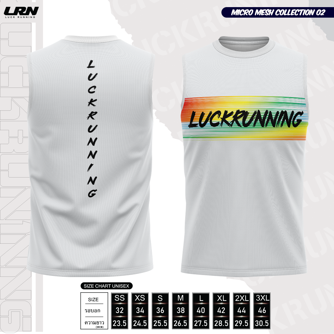 เสื้อวิ่งพิมพ์ลาย LRN Collection 02 เนื้อผ้า Micro Mesh สำหรับวิ่งมาราธอน (MM03)