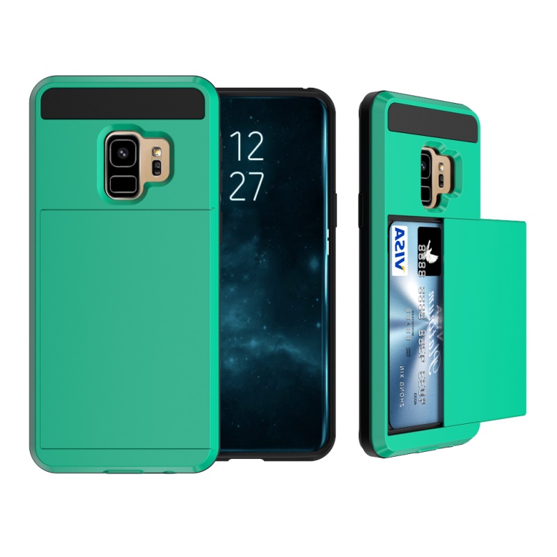 เคส Samsung Galaxy S9 G960 #เคสฝาหลัง Sliding Card Holder PC+TPU