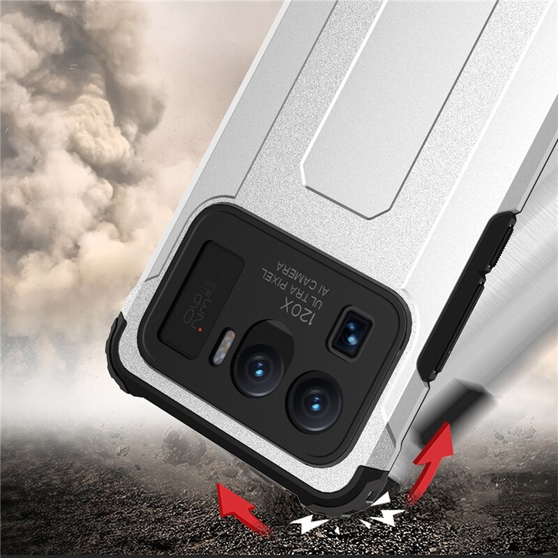 Case Xiaomi Mi 11 Ultra #เคสฝาหลังเกราะป้องกัน ไฮบริด พลาสติก+TPU Heavy Duty Rugged Hybrid