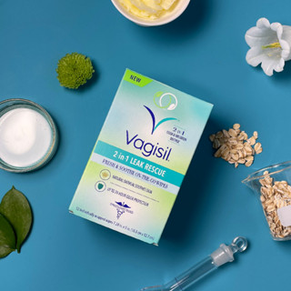 Vagisil® 2-in-1 Leak Rescue Fresh & Soothe On-The-Go Wipes 12 Count แผ่นเช็ด ทำความสะอาดจุดซ่อนเร้น