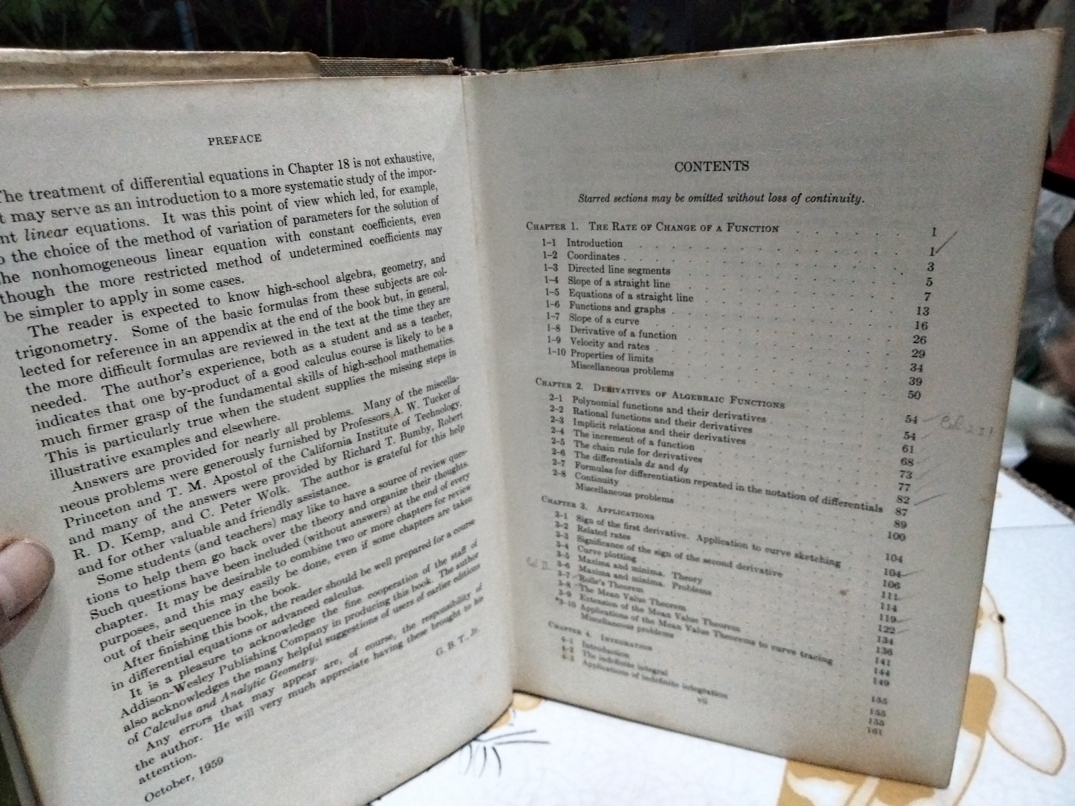 Calculus and Analytic Geometry by GEORGE B. THOMAS, JR. ADDISON-WESLEY PUBLISHING. 3rd Edition