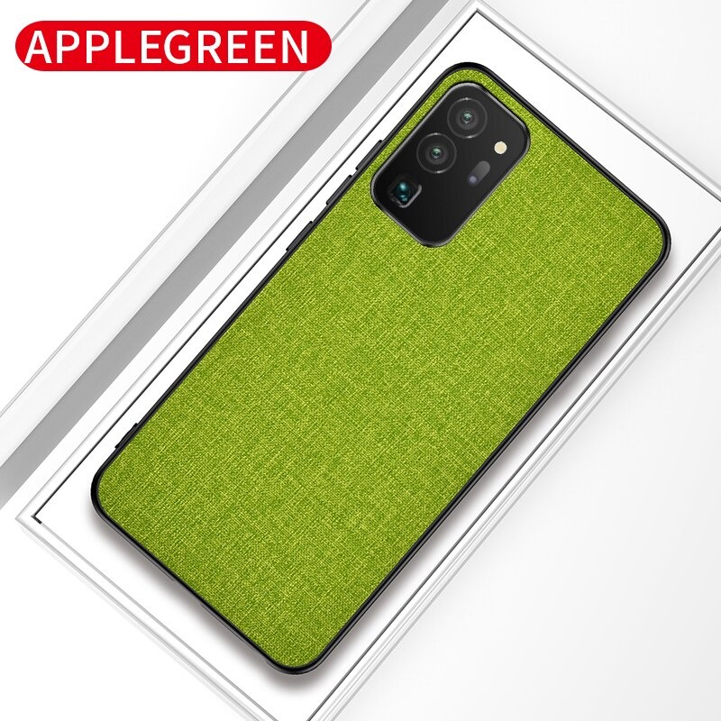เคส Samsung Galaxy Note 20 / Note 20 5G#เคสฝาหลังเคลือบผิวผ้า Matte Cloth PU + PC + TPU Hybrid