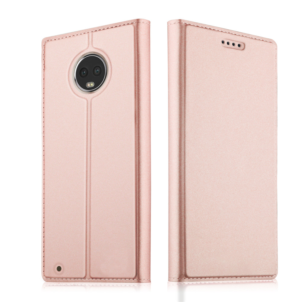 Case Moto G6 Plus #เคสแบบฝาพับหนัง PU Card Holder Auto-absorbed Leather