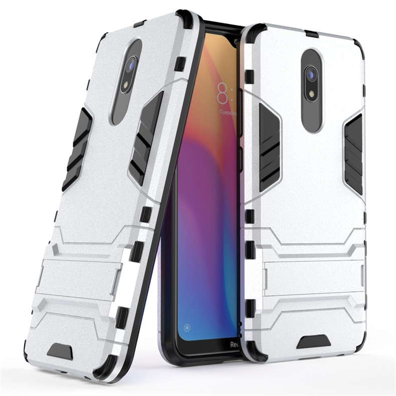 เคส Xiaomi Redmi 8 #เคสฝาหลังพลาสติก ไฮบริด TPU + Kickstand (สินค้าพร้อมส่ง)