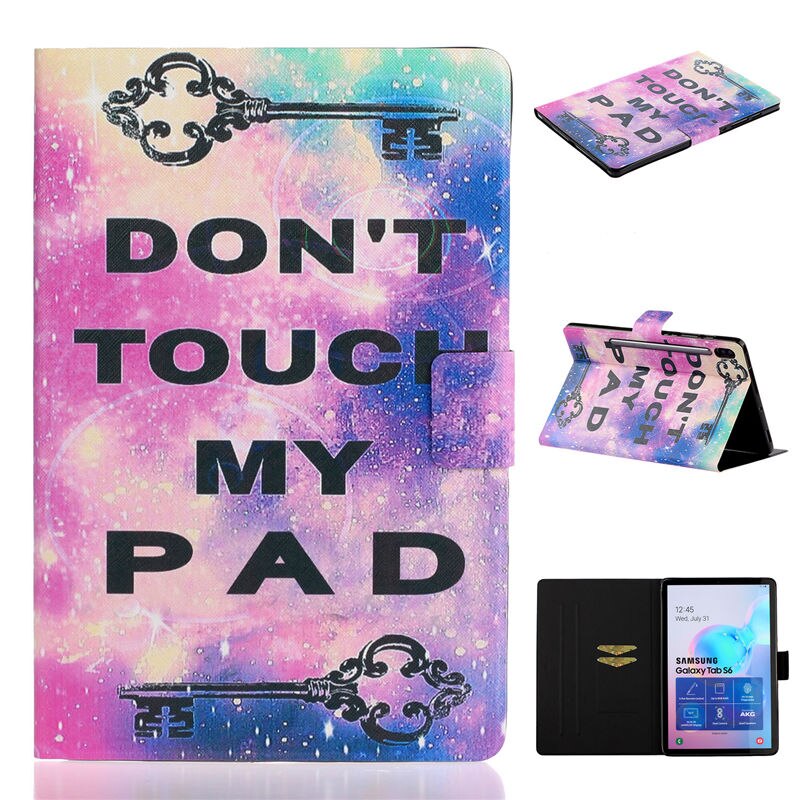 เคส Samsung Galaxy Tab S6 10.5 SM-T860 SM-T865 2019 #เคสฝาพับพิมพ์ลายหนัง PU พร้อมที่เก็บการ์ด Pattern Printing PU Leather Tablet Stand Case with Card Storage