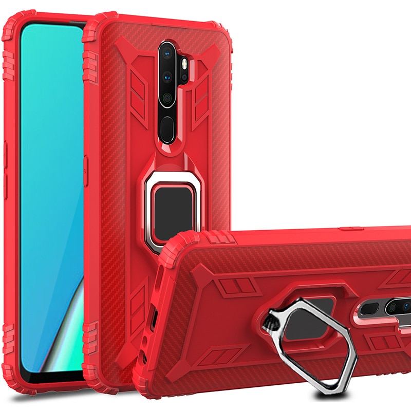 Case OPPO A9 (2020) / OPPO A5 (2020) #เคสฝาหลัง TPU มีแหวนสวมนิ้วเป็นขาตั้งเคสได้ แผ่นโลหะแม่เหล็กในตัว