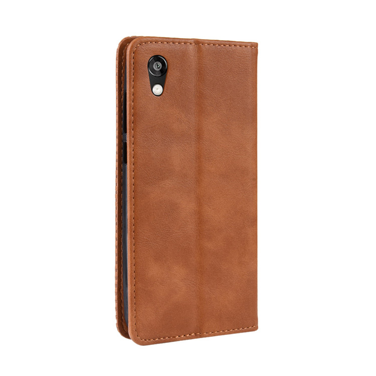 เคส Huawei Y5 (2019) #เคสฝาพับปกหนังสไตล์วินเทจดูดซับอัตโนมัติแบบกระเป๋าสตางค์