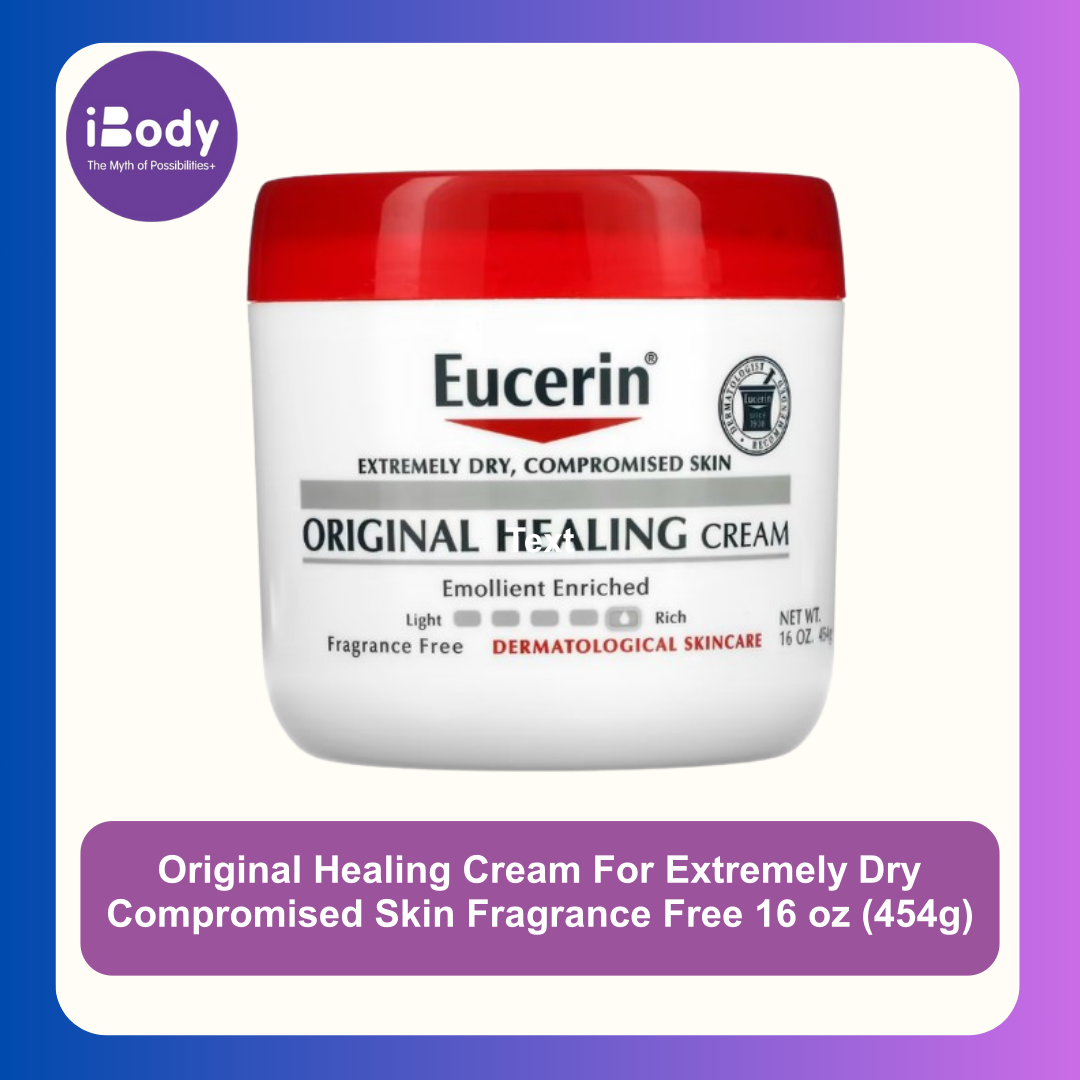 Eucerin® Original Healing Cream For Extremely Dry Compromised Skin Fragrance Free 16 oz (454g) ครีมบำรุงผิวกาย
