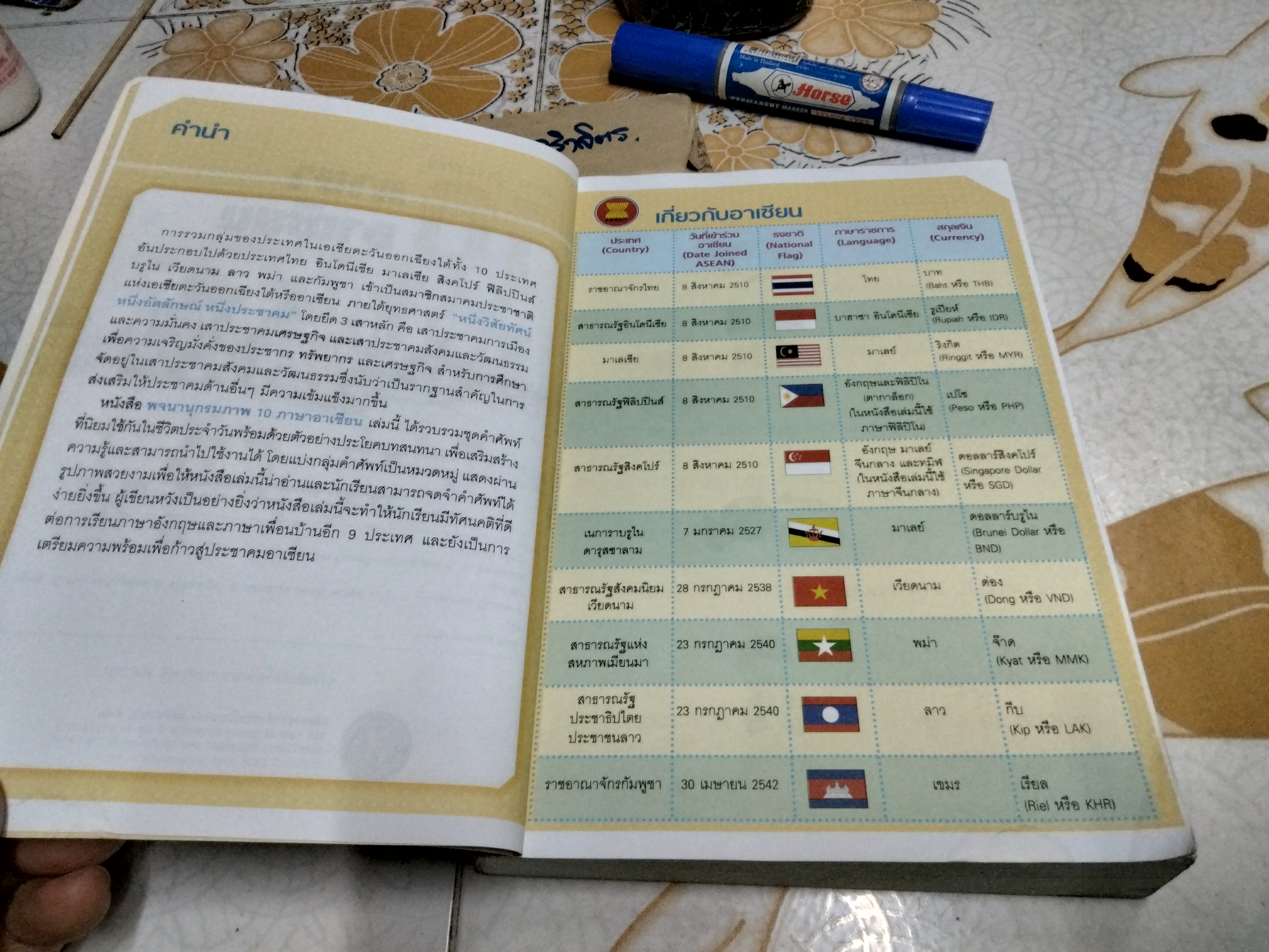 พจนานุกรมภาพ 10 ภาษาอาเซียน โดย ขนิษฐา แพรต่วน พิมพ์ปี พ.ศ. 2562
