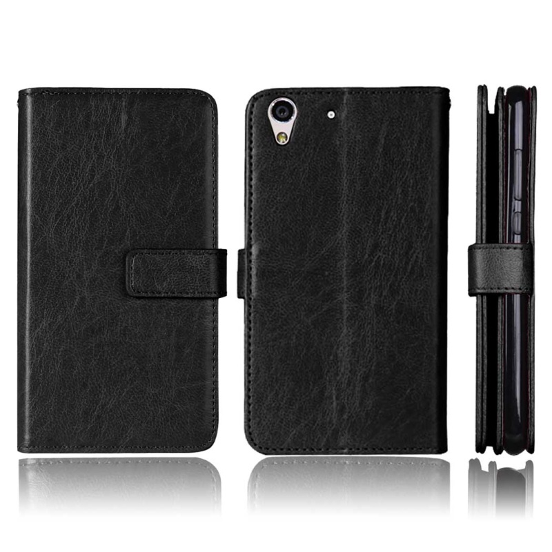 Case Huawei Y6 II Honor 5A #เคสหนังฝาพับสไตล์กระเป๋าสตางค์ 9 Card Slots Crazy Horse Wallet Leather Mobile Case