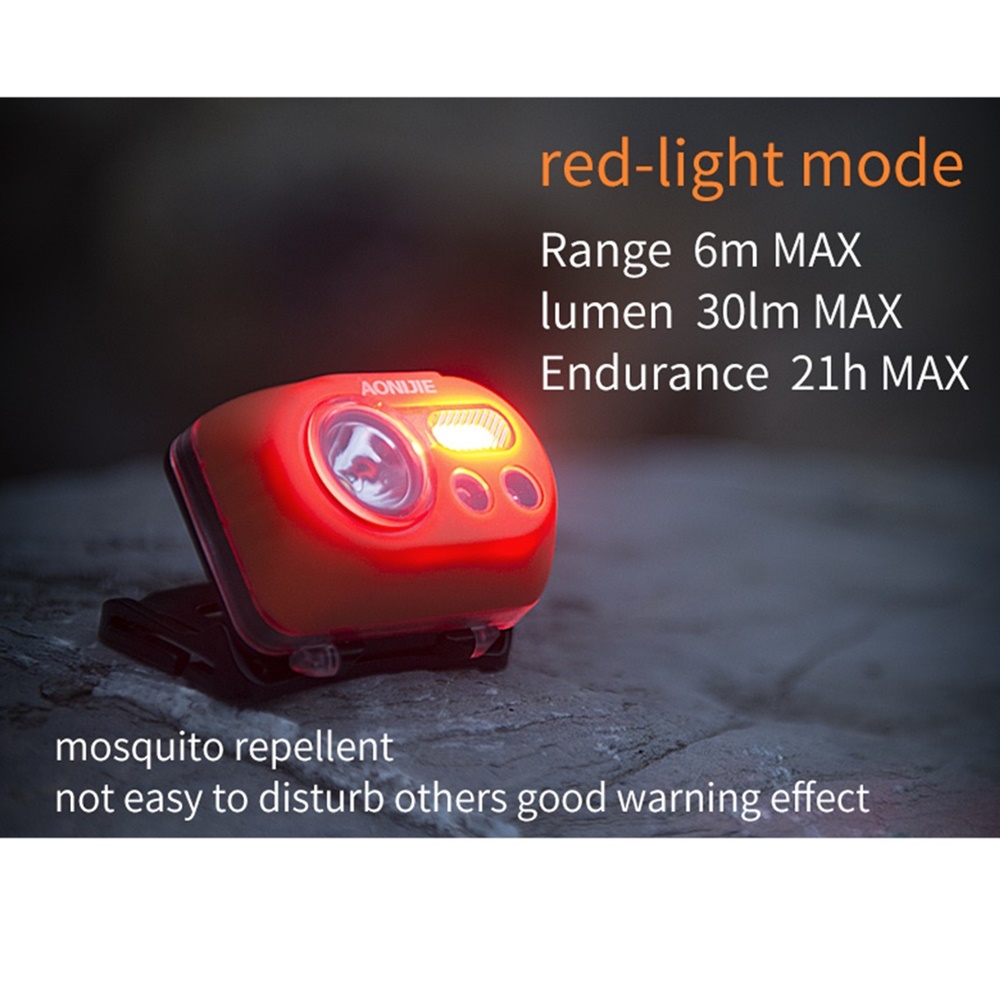 ไฟฉายคาดหัวสำหรับนักวิ่ง เดินป่า วิ่งเทรล ปีนเขา เดินป่า ให้ความสว่าง ระยะไกล Aonijie (Q02)