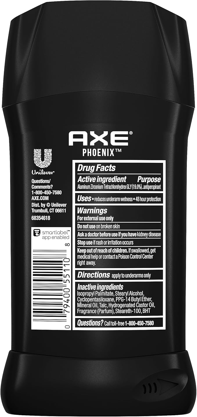 AXE® Phoenix Antiperspirant and Deodorant Stick 76g แอ๊กซ์ ผลิตภัณฑ์ระงับกลิ่นกาย สำหรับผู้ชาย