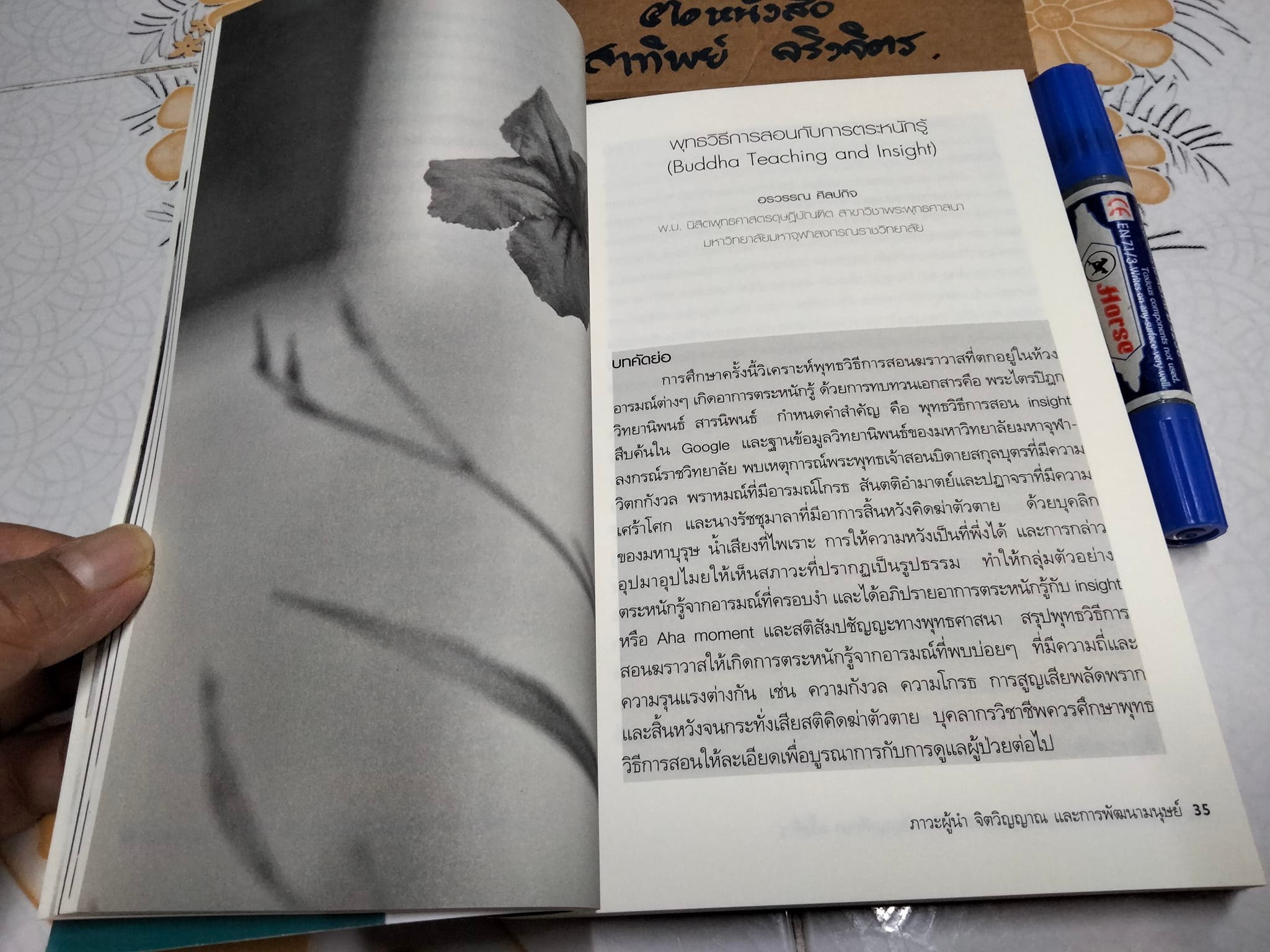 ภาวะผู้นำ จิตวิญญาณ และการพัฒนามนุษย์ (ภาษาไทย-อังกฤษ) - รวมบทความฯ